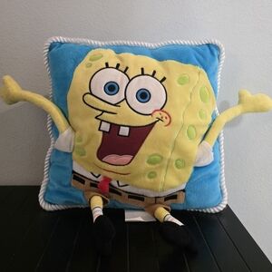SpongeBob SquarePants Vintage 3D Pillow Plush 2001  Amrs & Legs 14x16"